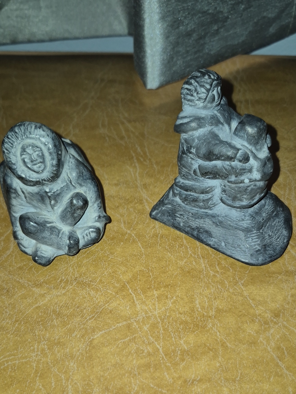 Vintage Cast Resin Replicas Of Soapstone Inuit